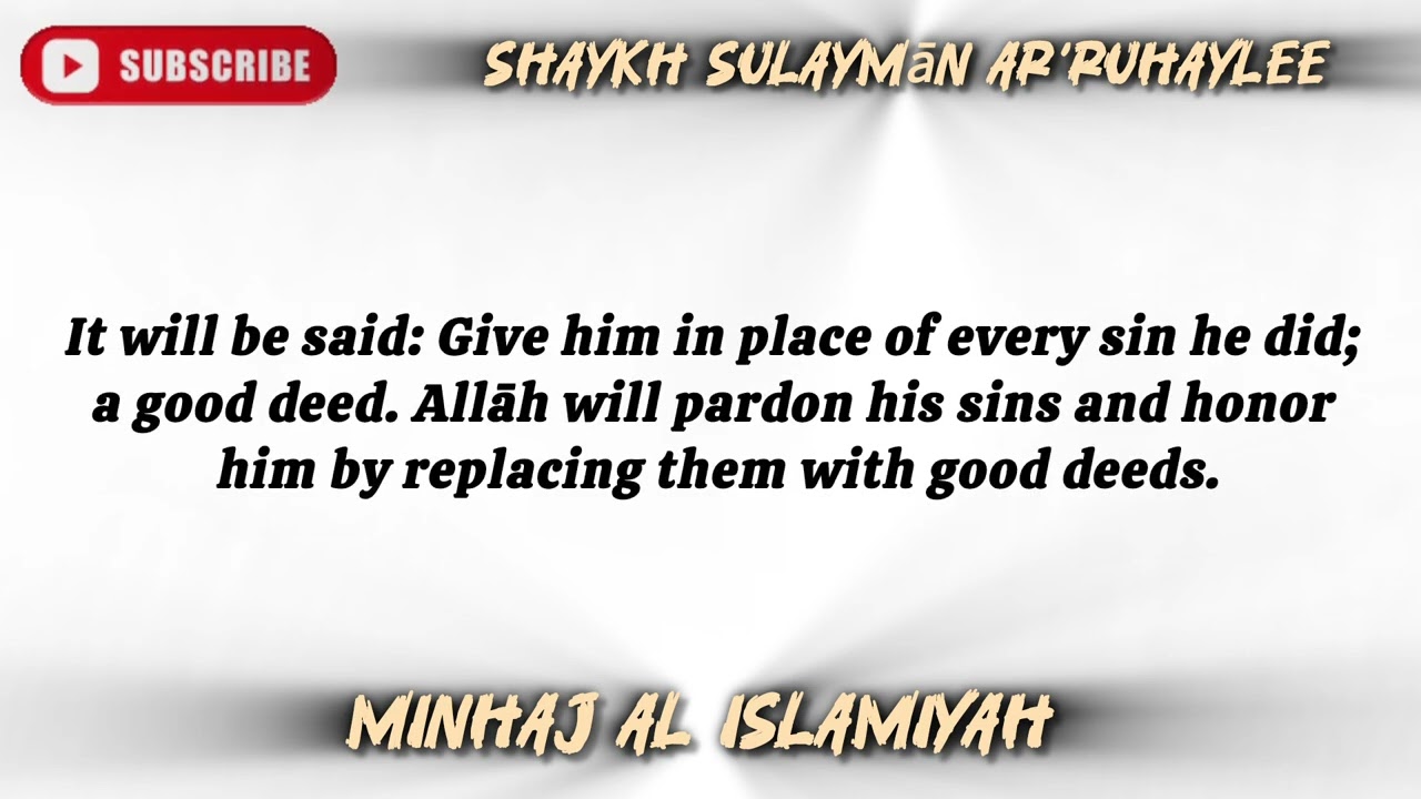A believer will say on the Day of Judgment: I have major sins too!