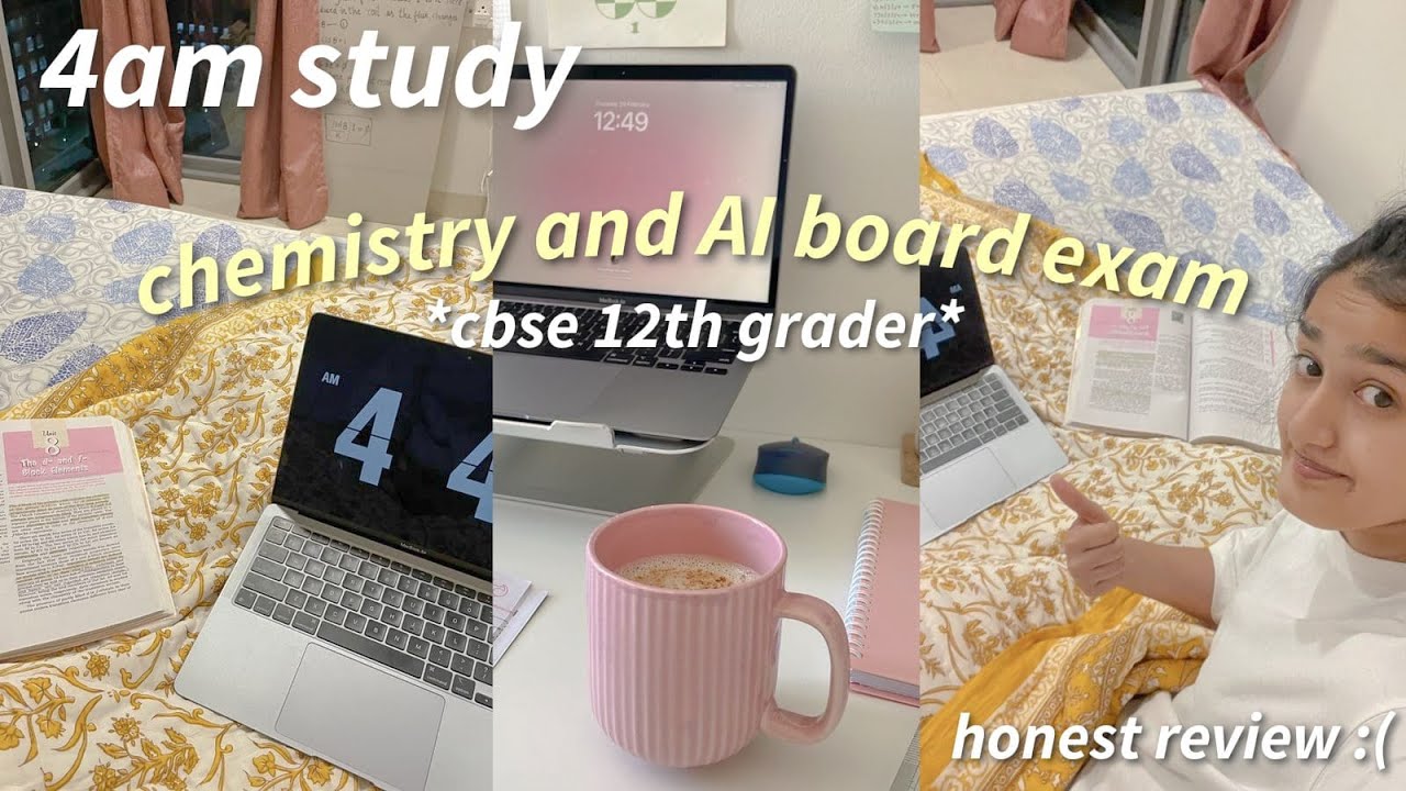 Chemistry & AI Board Exam VLOG!! *CBSE CLASS 12*  4am study, tea party, cook w/ dad