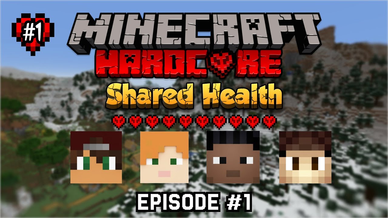Minecraft But Our Health is Shared | Run 1 to 3