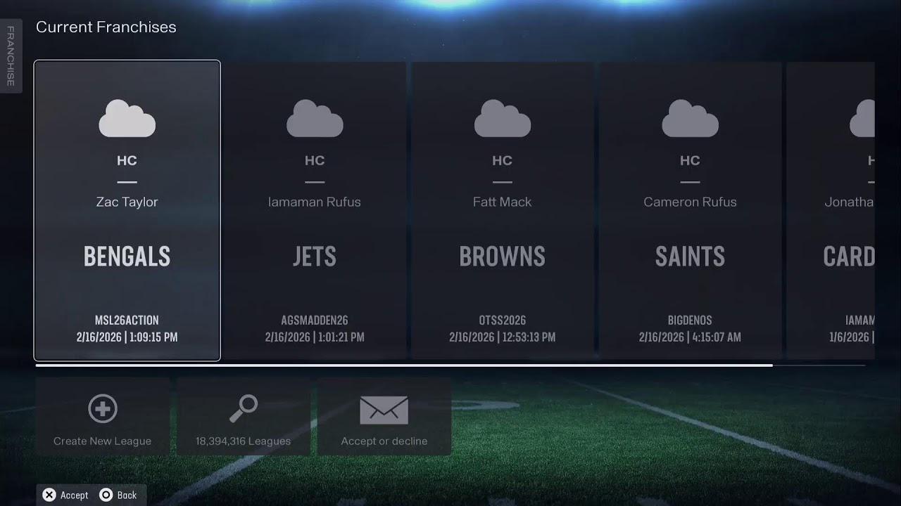 Madden 26 league Vs Jets (MSL)