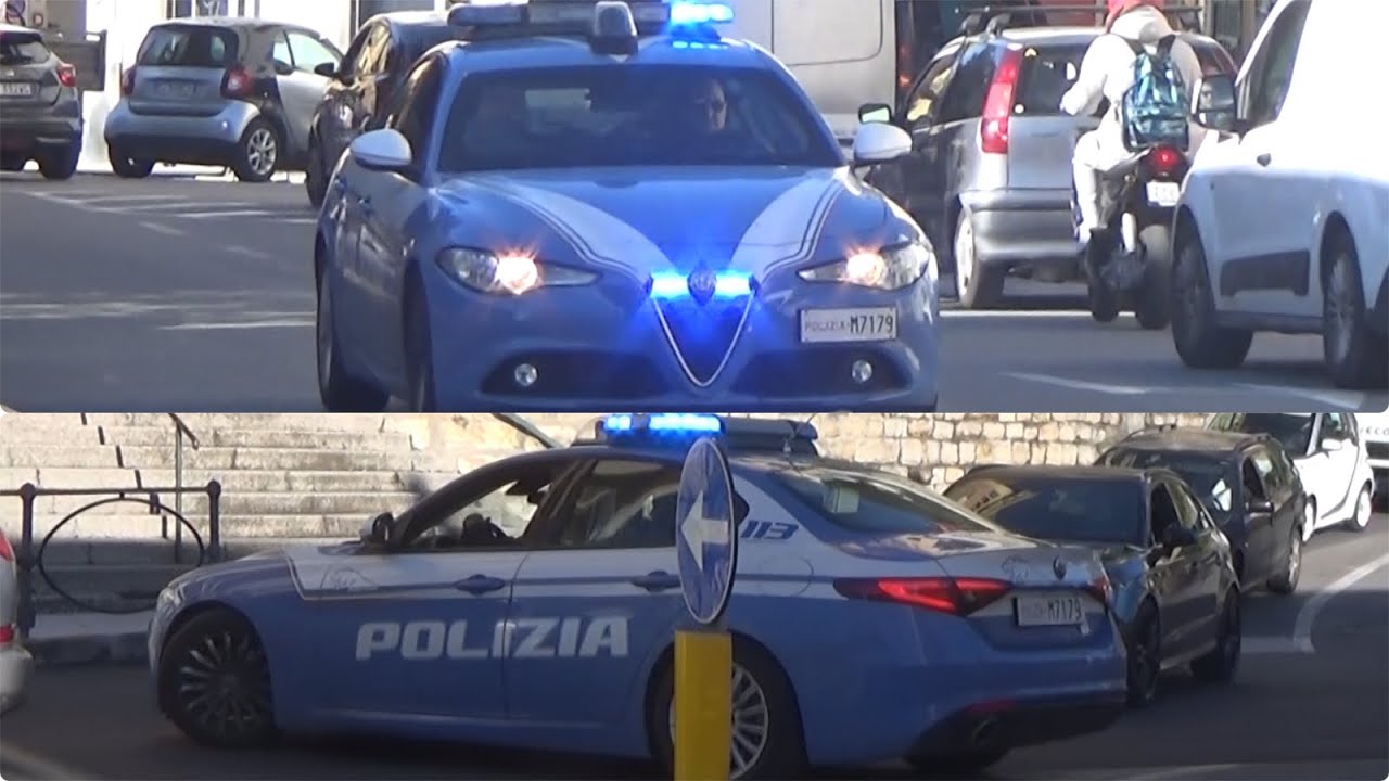 Alfa Romeo Nuova Giulia Polizia di Stato - Questura di Imperia in sirena!