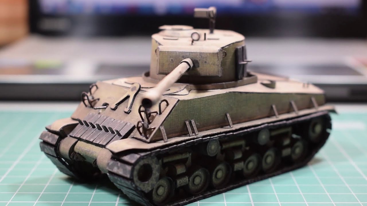 M4A3E8 Sherman 1:50 - World of Tanks | Papercraft Tutorial