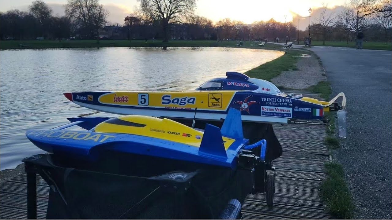 Rc boat saga dual 12s 15min run time 😂