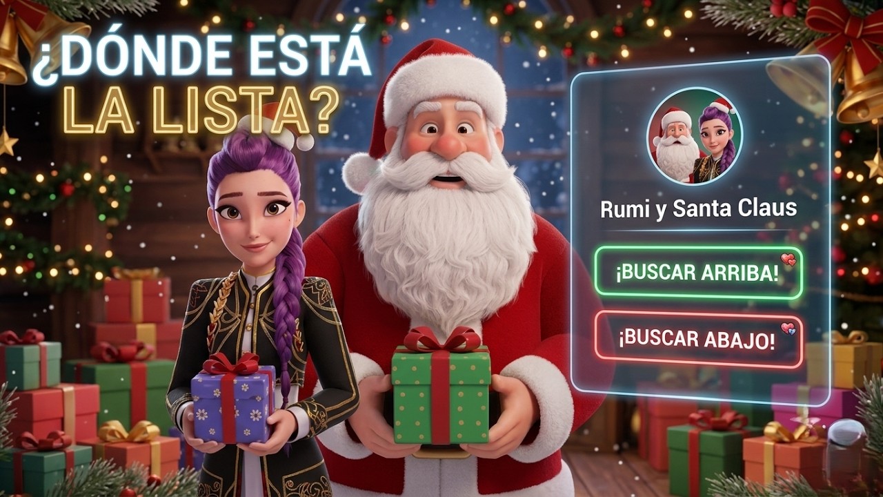 Llamada Navideña de RUMI Y SANTA CLAUS📞- Ayudalos a encontrar la lista de los niños buenos🎄🎁