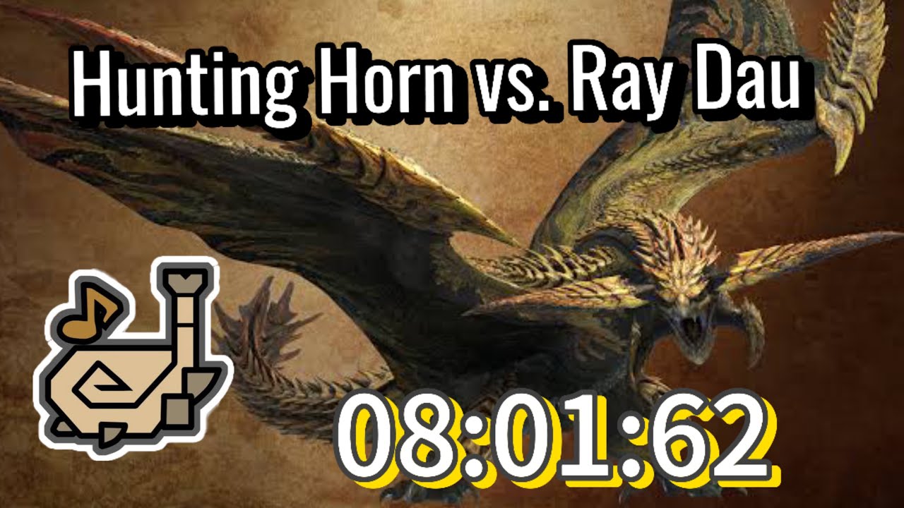 Ray Dau vs. Hunting Horn in 8:01 (no rocks) | MHWilds