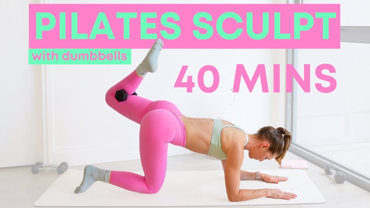 40 MIN FULL BODY PILATES SCULPT | Strengthen & Tone with Dumbbells