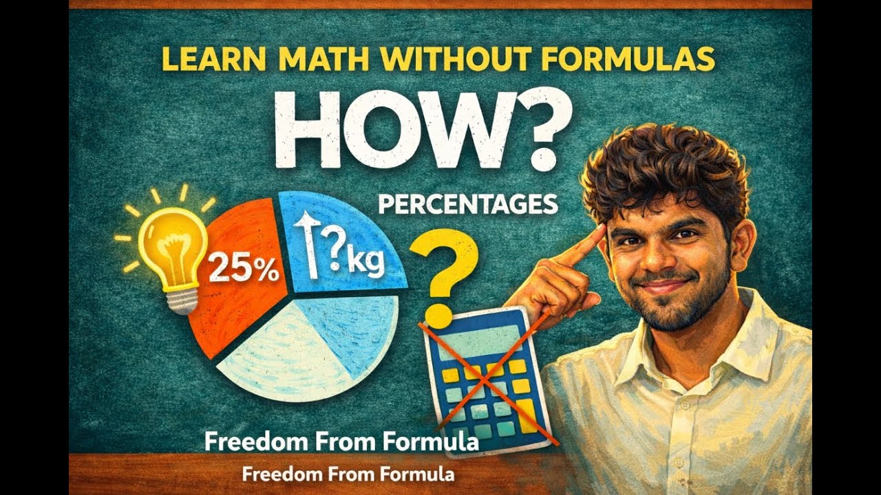 How to Learn Aptitude Without Formulas | Percentages (Concept Method) #conceptbasedmathematics