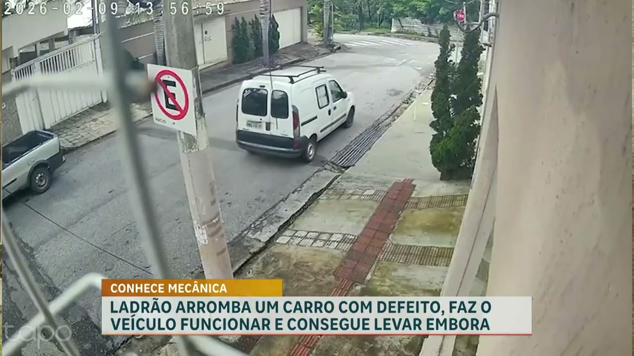 Ladrão arromba carro com defeito, faz o veículo funcionar e rouba em Belo Horizonte