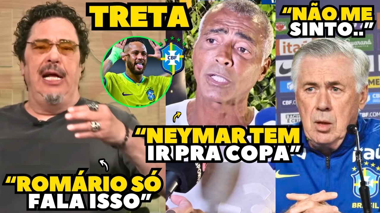 TRETA FEIA! CASAGRANDE DETONA ROM&Aacute;RIO POR DEFENDER NEYMAR E PEDIR ELE NA COPA DO MUNDO!!