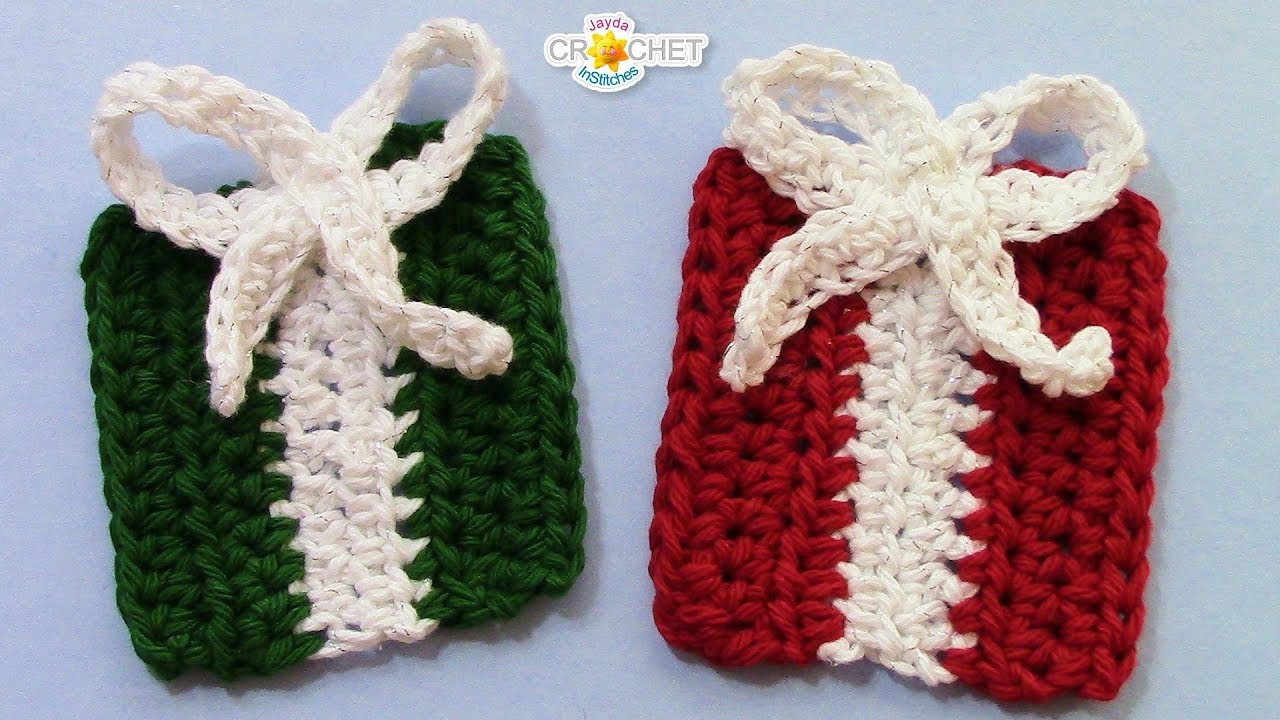 Christmas Present Coaster or Applique - Crochet Quick Fix - Pattern & Tutorial