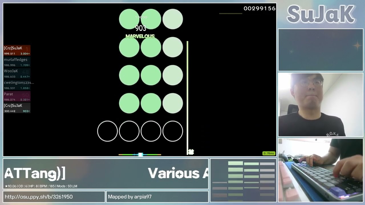 t+pazolite - Electric Butterfly (ATTang) 999.6k SS | osu!mania​​​