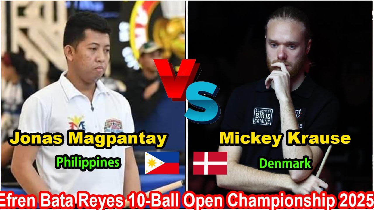 Jonas Magpantay 🆚️ Mickey Krause |  Efren Bata Reyes 10-Ball Open Championship 2025