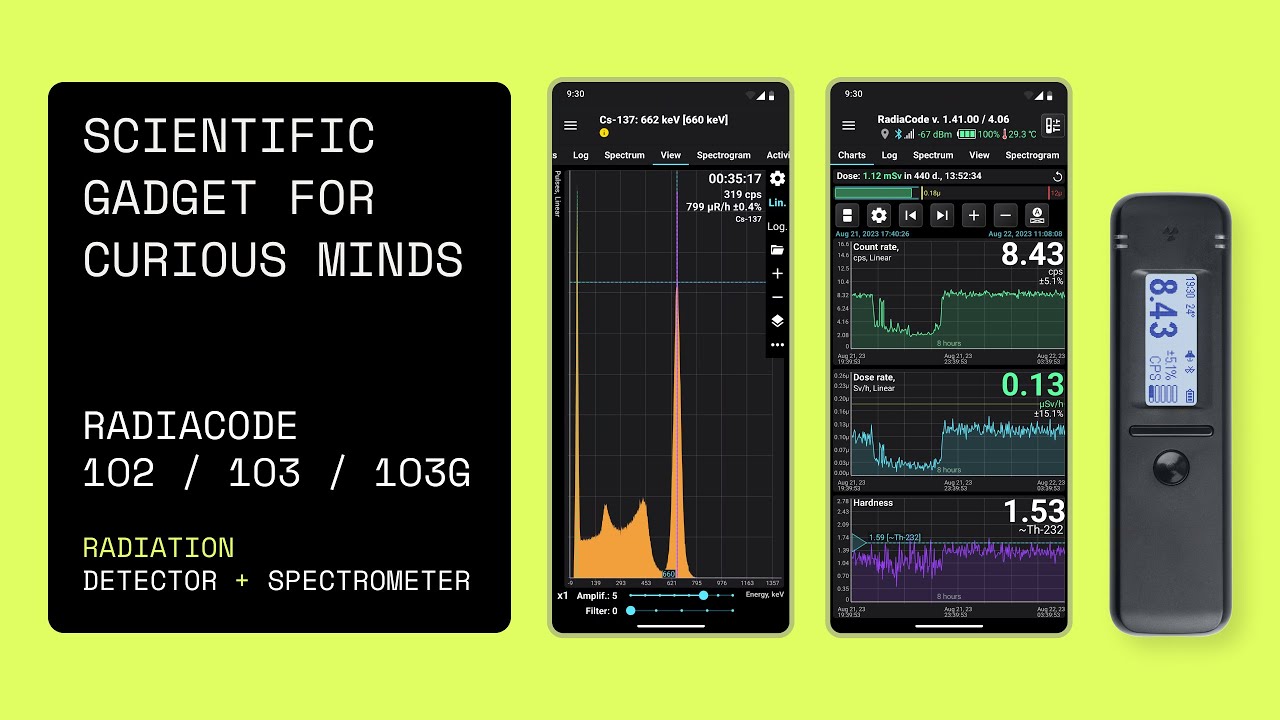 Radiacode 102/103/103G  &mdash; The world's first series of pocket-size radiation detector & spectrometer.