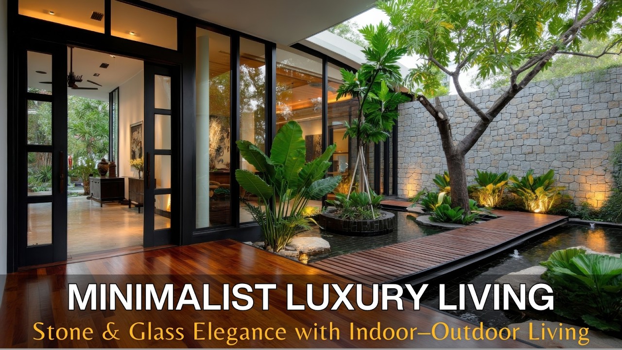 Modern Minimalist Luxury Homes: Stone & Timber Facades, Glass Walls & Indoor&ndash;Outdoor Flow