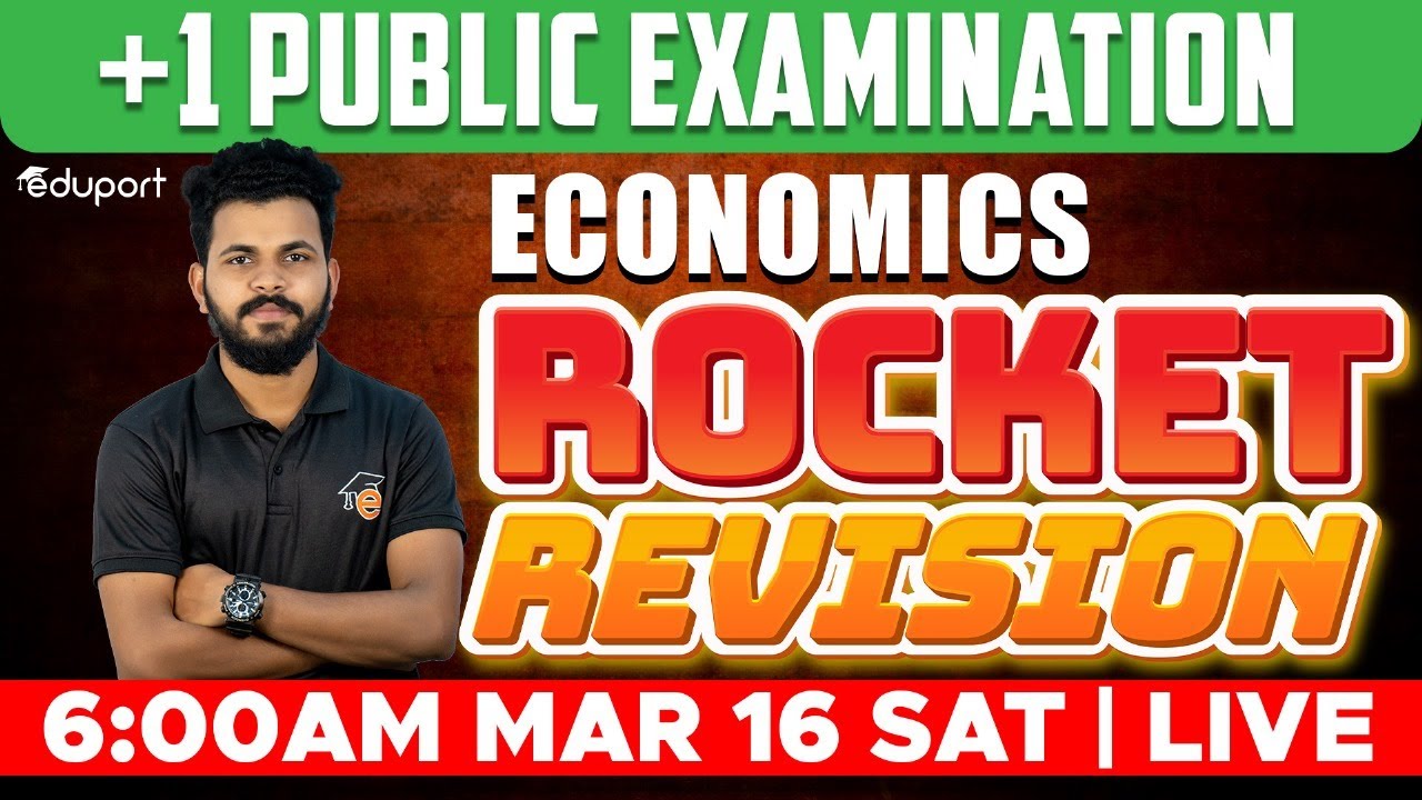 Plus One Economics - Public Exam | Rocket Revision | Eduport Commerce & Humanities