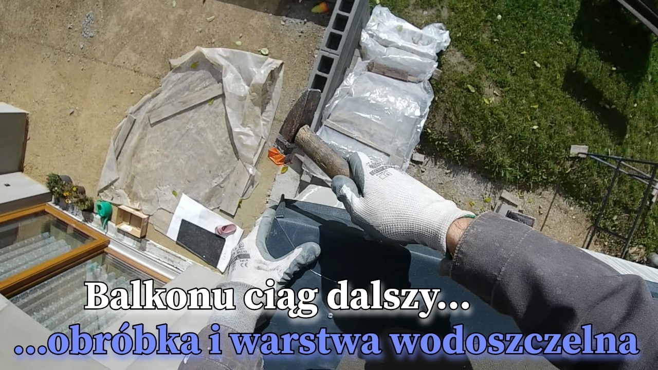 Obróbka blacharska balkonu. Wykonywanie warstwy wodoszczelnej. #vlogbudowlany #budowana5