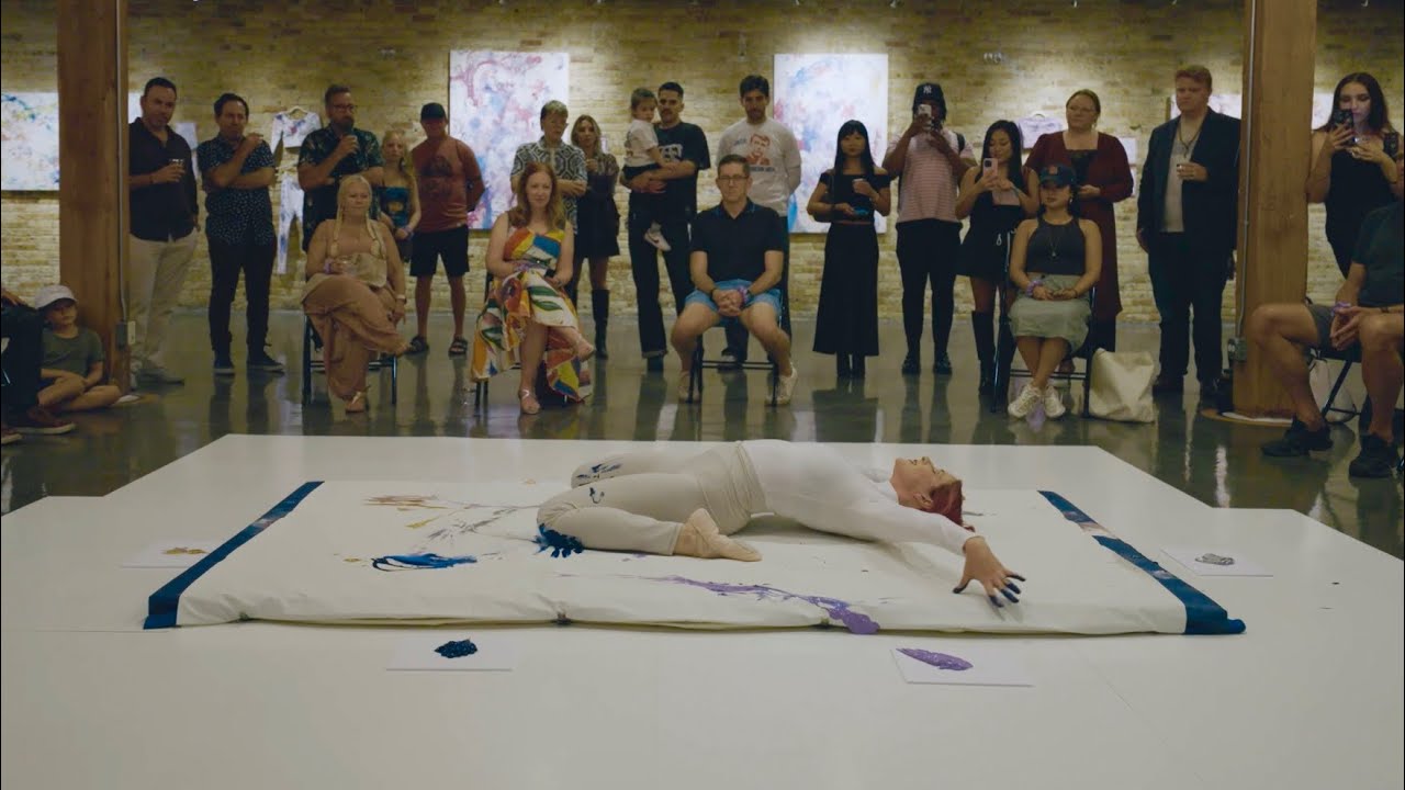 “Little Bit More” Art Moves (Dance Art Performance with Abstract Painting on Canvas) full scene