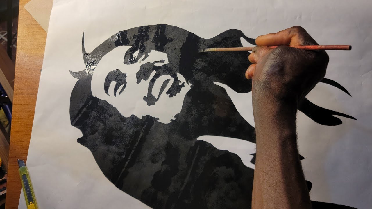 How to draw with stencil using paint.