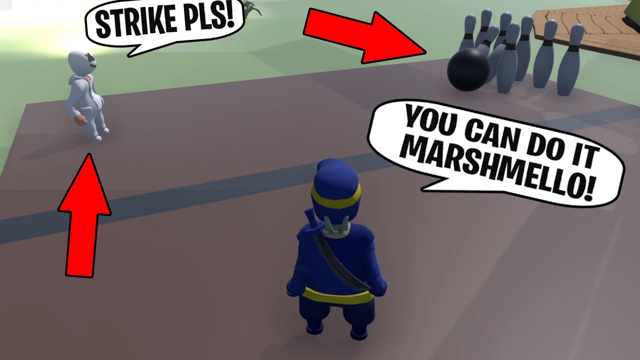 НИНДЗЯ И ДИДЖЕЙ МАРШМЕЛЛО ИГРАЮТ В БОУЛИНГ В HUMAN FALL FLAT
