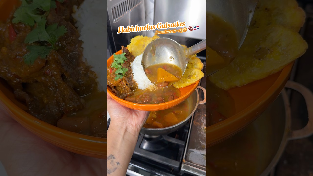 Dominican style habichuelas guisadas #dominicanfood #habichuelas