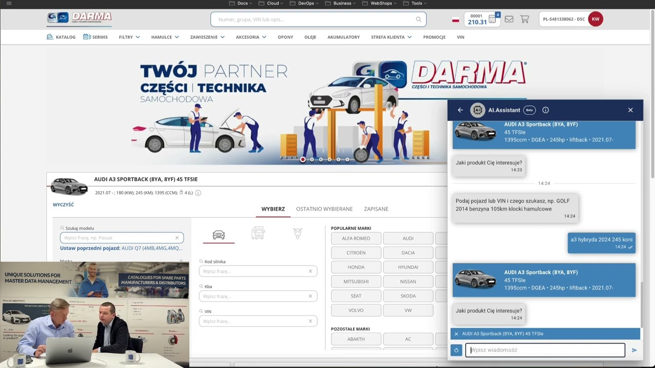 Meet AI.Assistant: Revolutionizing Car Parts Selection. Already deployed for customers!