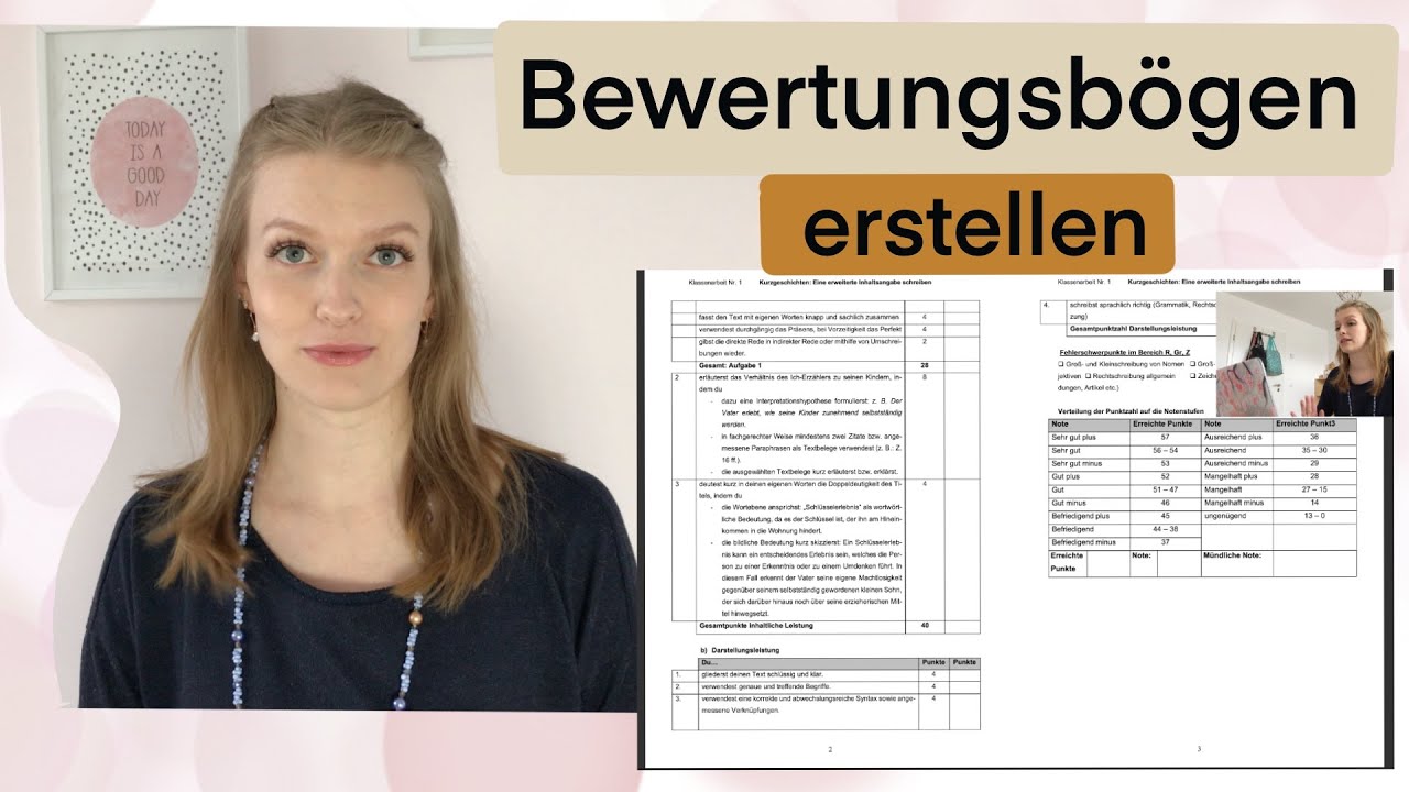 Wie ich meine Bewertungsbögen im Fach Deutsch erstelle I Ein paar Beispiele für die Sek I und Sek II