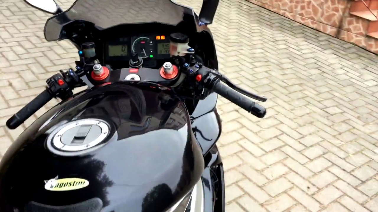 Aprilia SL 1000 Falco full LeoVince SBK exhaust engine start sound