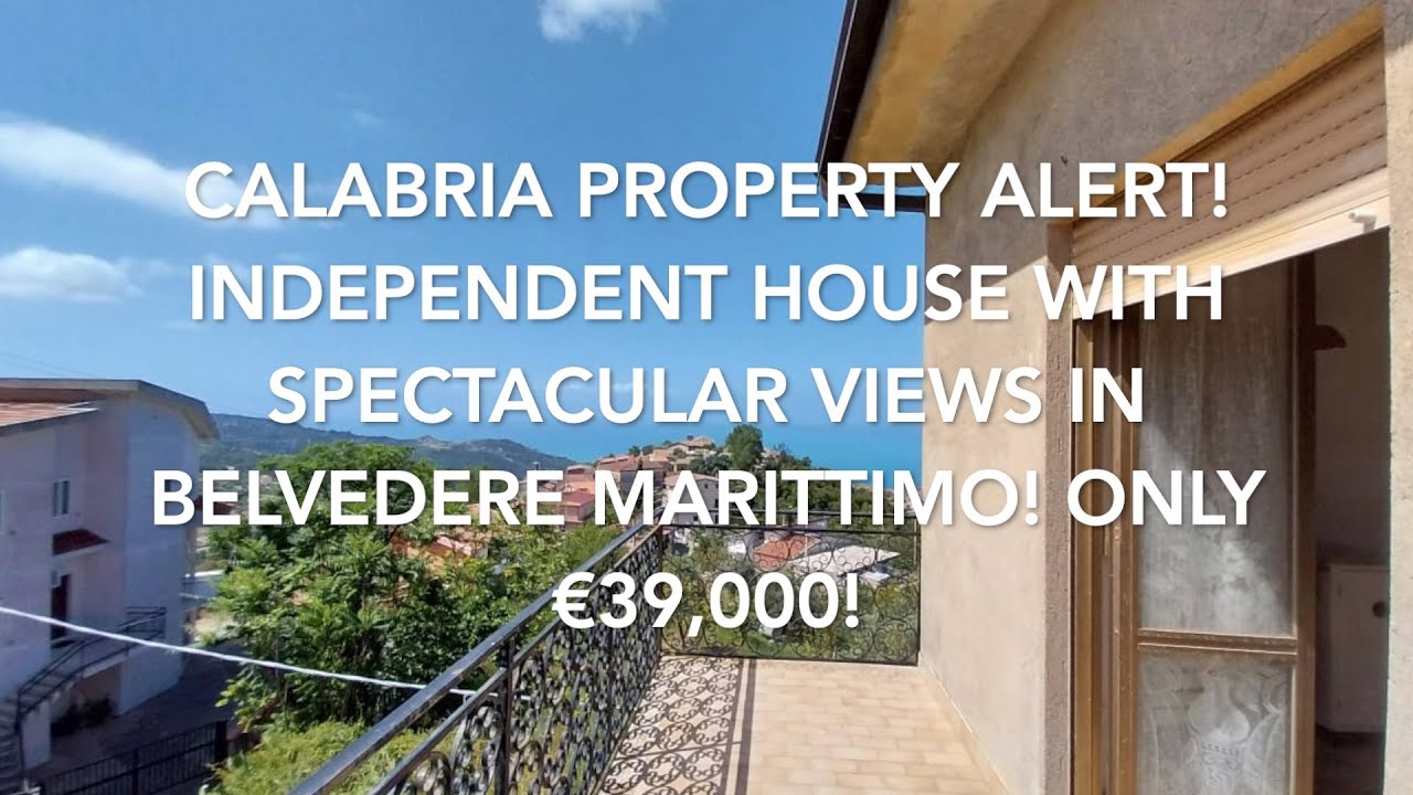 Calabria Property Alert! Independent VIlla in Belvedere Marittimo With Spectacular Views!  €39,000!