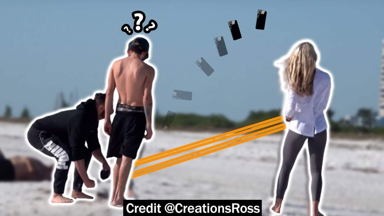 Launching People's Phones with a Slingshot Prank