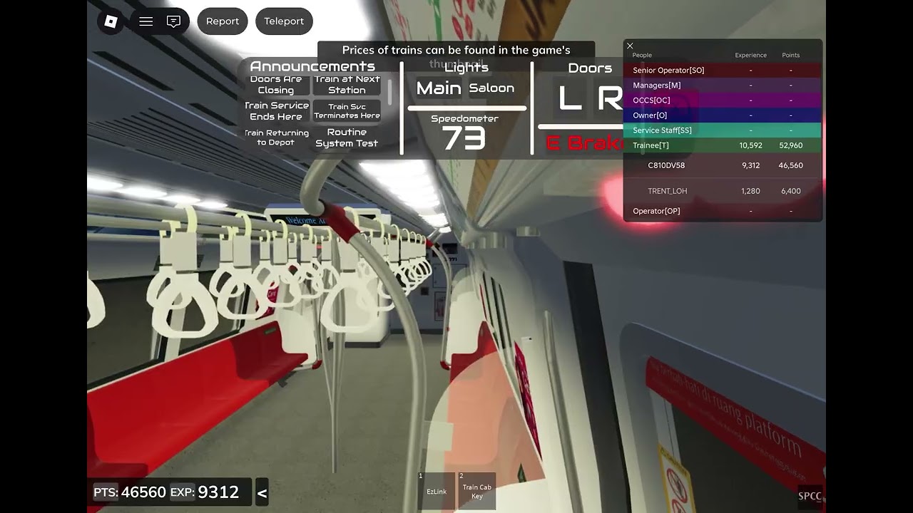 Roblox SPCC NSEWL 2024 KHI C151 GTO 071/072 From EW15 Tanjong Pagar o EW16 Outram Park