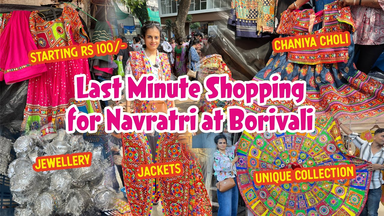 Latest Navratri Collection at Borivali Jambli Galli | Oxidized Jewellery Chanya Cholis with Dupatta