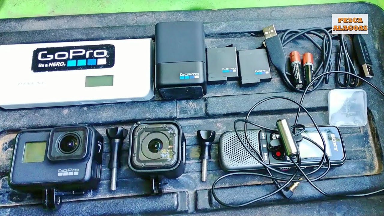 Todo o equipamento que uso e como levar. Case para Gopro