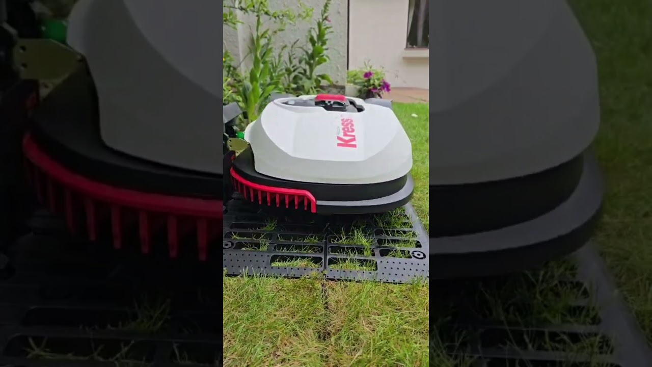 Kress KR120E robotic mower is that icon ✨️ #roboticmower #kress #lawncare #groundcare