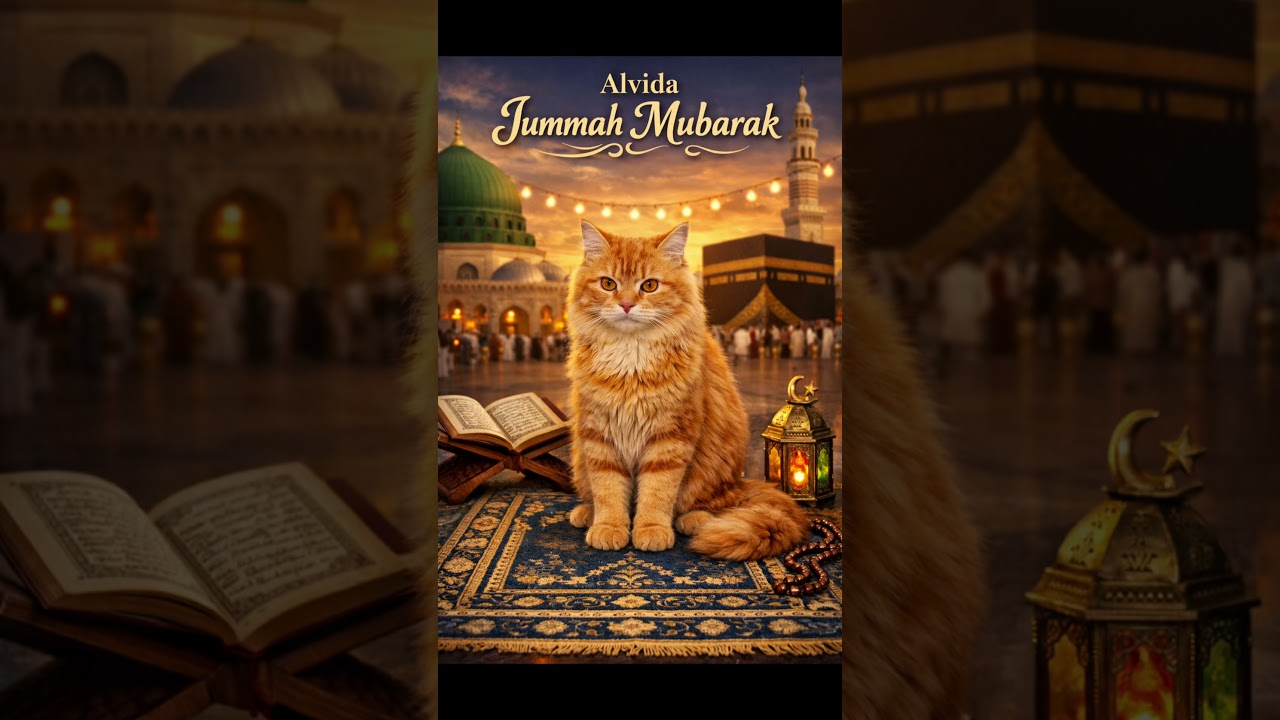 ALVIDA JUMMAH MUBARAK🌙 #sameerafam #cat #jummahmubarak #islam #islamicvideo #youtube #shorts