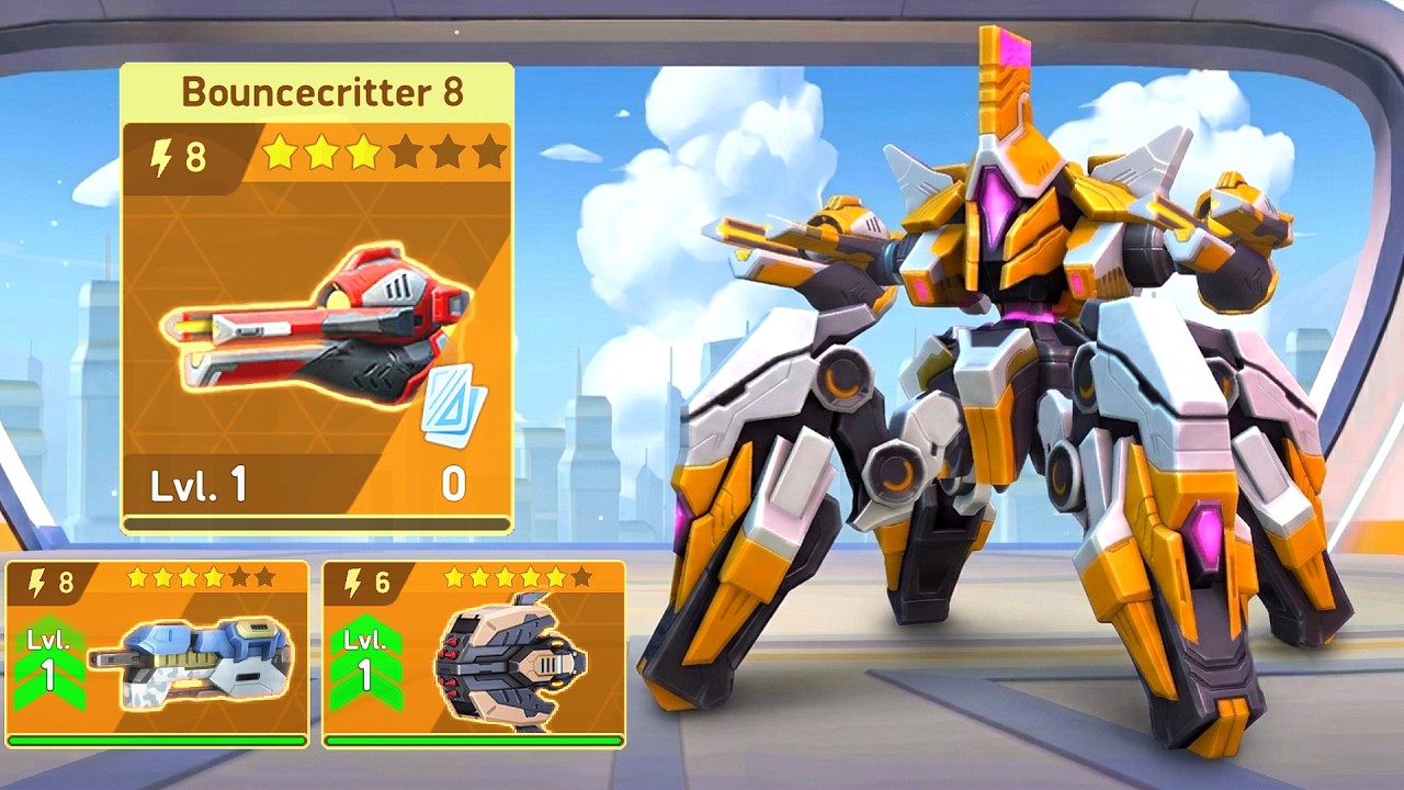 Blockhorn & Bouncecritter 8, Reaver 8, Storm Rack 6 - Mech Arena
