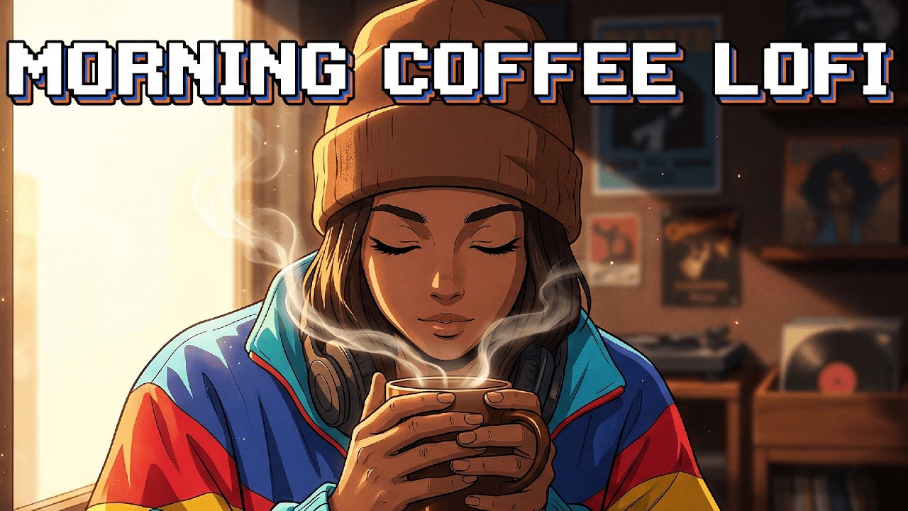 Morning Coffee Lofi ☕ Cozy Record Store Beats to Start Your Day