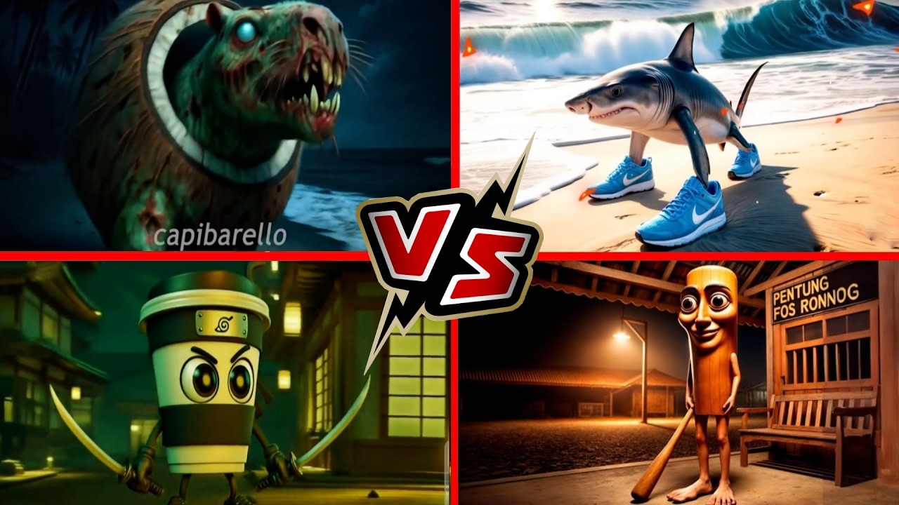 BRAINROT ZOMBIE vs TRALALERO TRALALA vs CAPPUCINA ASSASINO vs TUNG TUNG SAHUR  - TILES HOP EDM RUSH