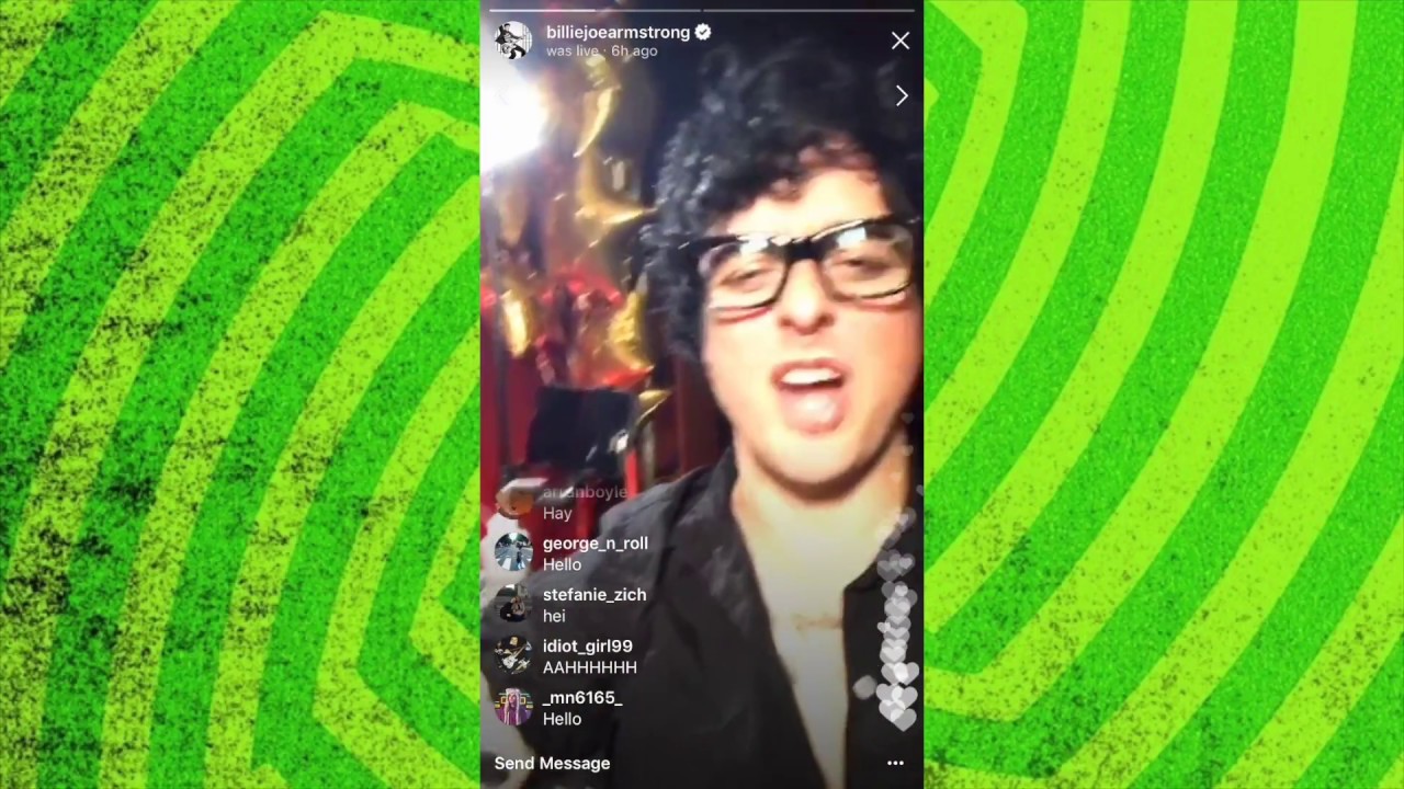 Billie Joe Armstrong live on instagram 17/09/17