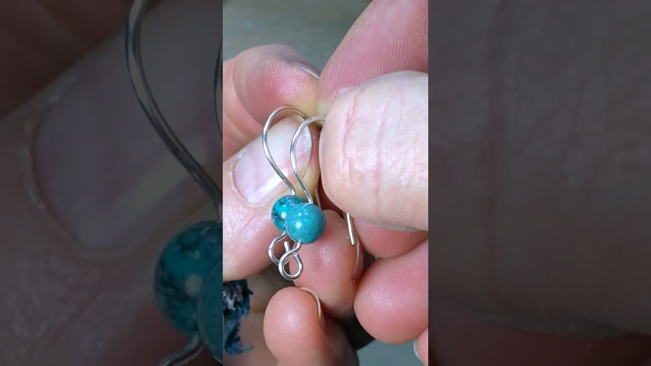 Fancy Beaded Ear Wires- Simple To Make! Link To Full Video in Description