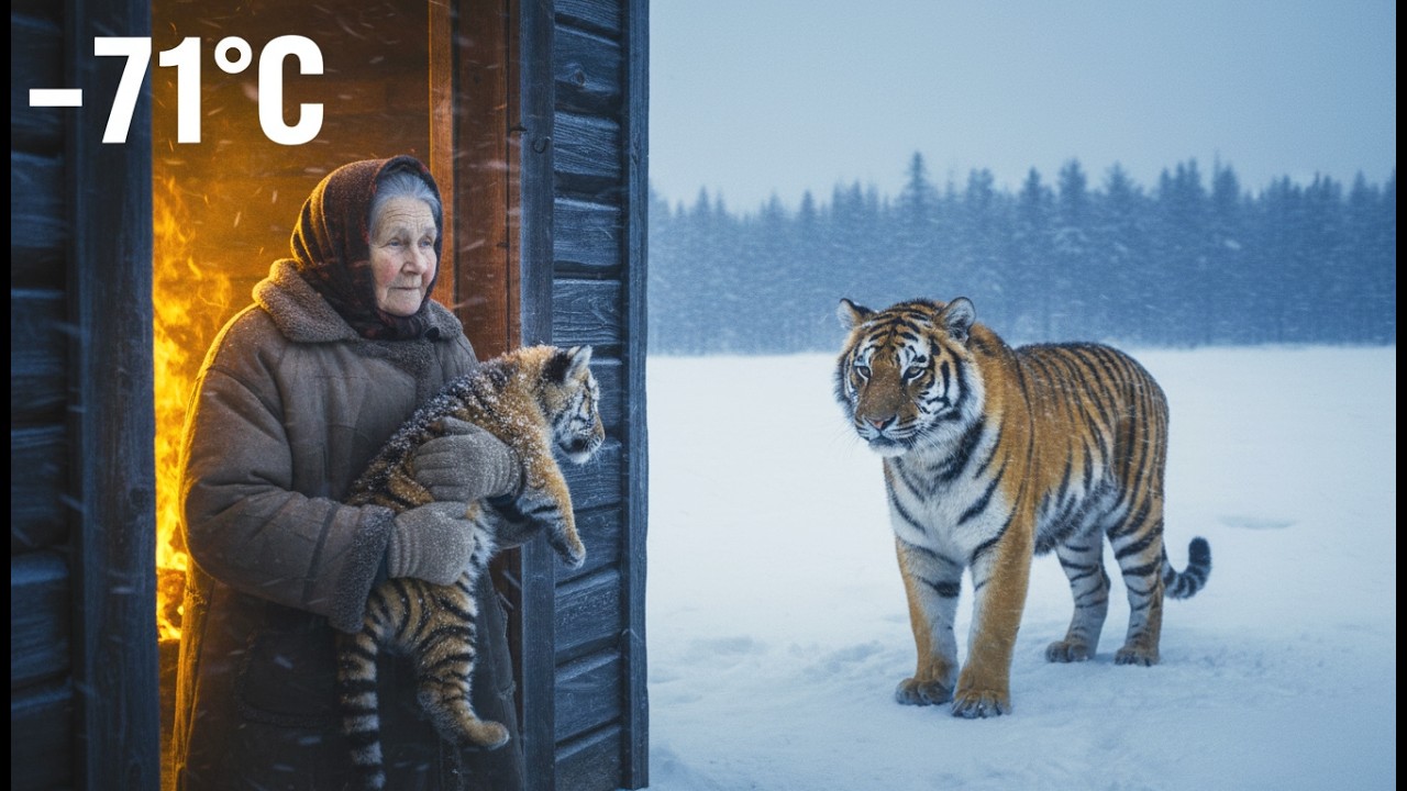 A 95-Year-Old Woman Saved a Freezing Tiger Cub… Then Something Incredible Happened at Her Door