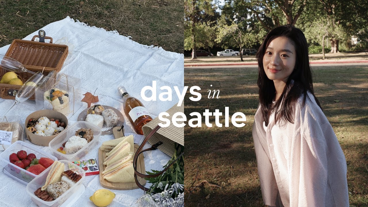 living in seattle | 抓住夏天的尾巴野餐去/好姐妹來當室友💗/逛超市做飯日常🥦