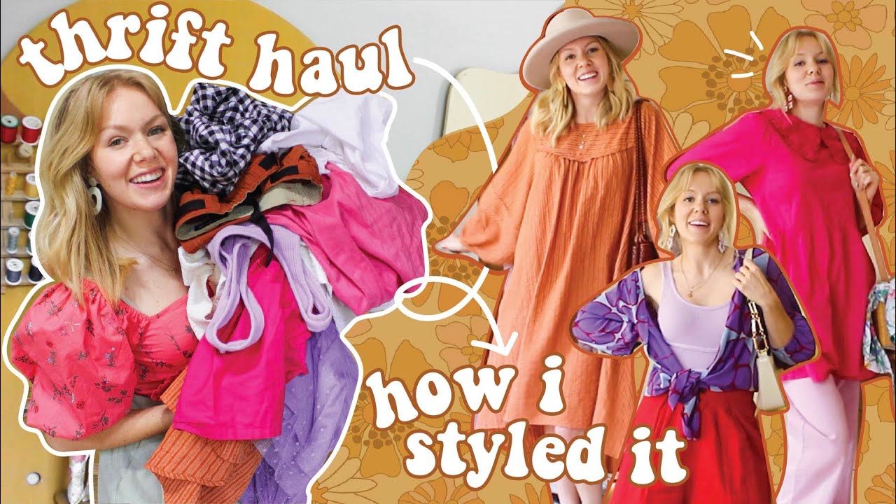 THRIFT HAUL TRY ON & STYLE | styling 16 thrifted dresses, tops & spring pieces | WELL-LOVED