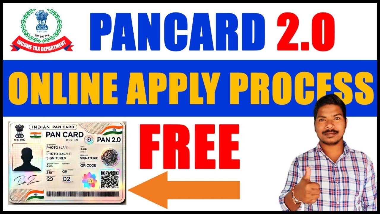 How to apply Pan Card 2.O Online || Free apply for 2.O Update || Pan Card 2.O with QR Code in Telugu