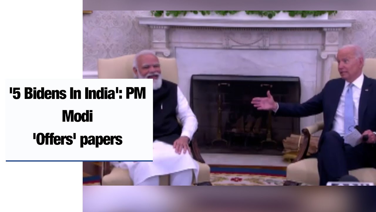 Joe Biden jokes about '5 Bidens In India': PM Modi 'Offers' papers
