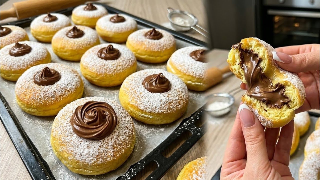 BOMBOLONI AL FORNO SOFFICISSIMI E GOLOSISSIMI COME QUELLI DEL BAR senza friggere 😍