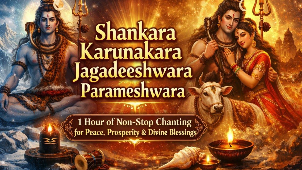 Shankara Karunakara | 1 Hour Non-Stop Shiva Chanting for Peace, Prosperity & Divine Blessings