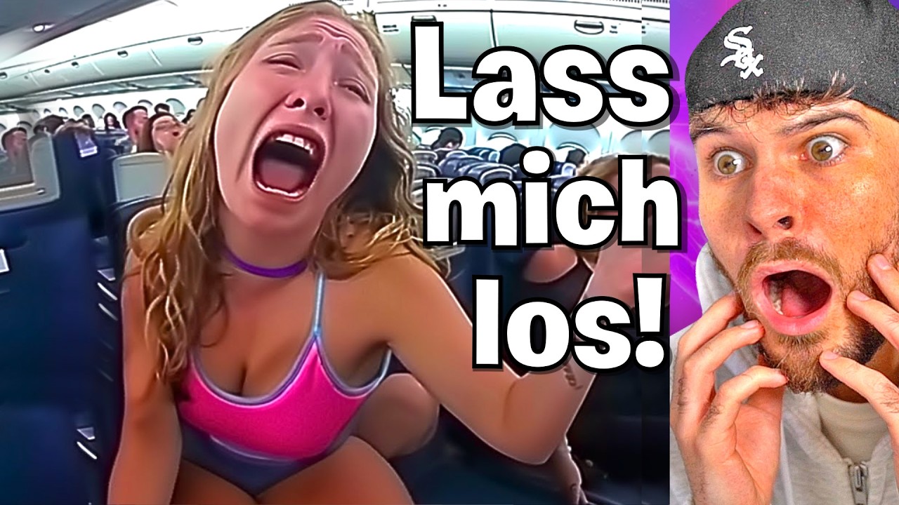 Passagiere WERFEN Mädchen aus FLUGZEUG