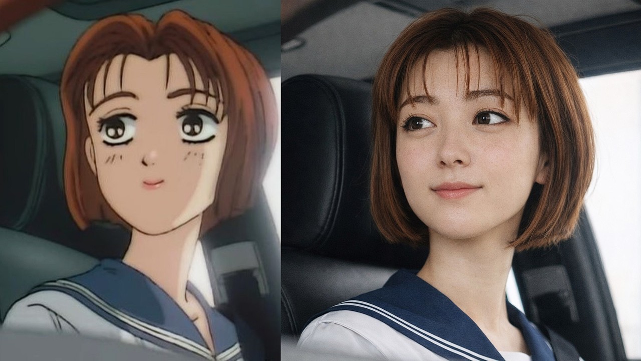 Initial D Characters Anime vs Their Live Action Adaptations | 頭文字D AI Live Action