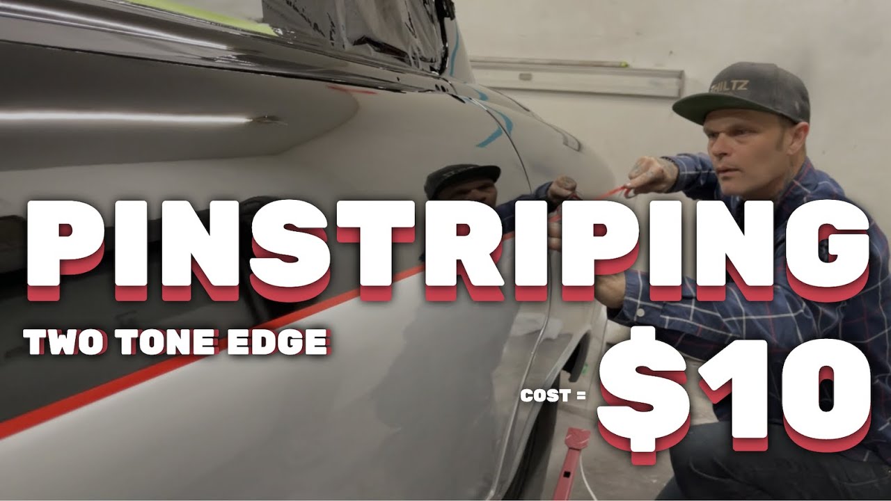 Pinstriping Two-Tone Edge for $10 on Freshly Painted Classic Car