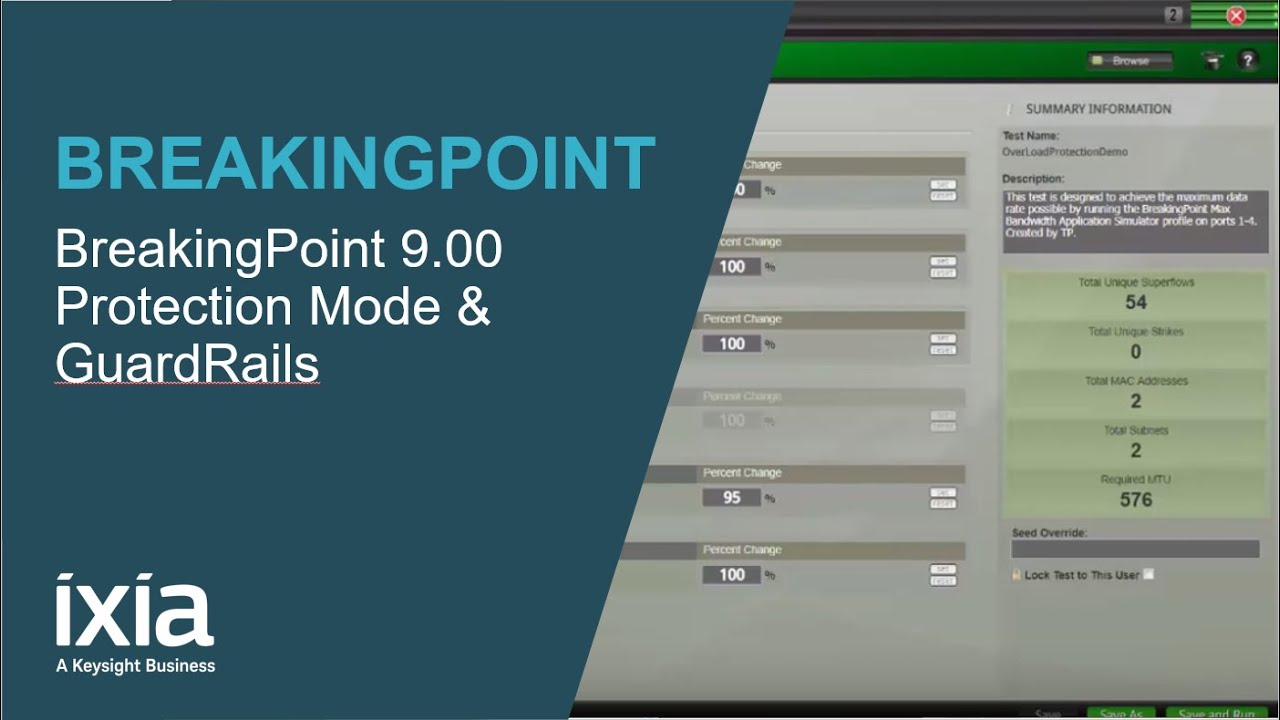 BreakingPoint 9.00 - Protection Mode and GuardRails